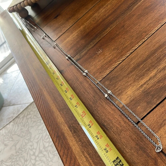 Bundle 3 Express Necklaces silver rose gold tone rhinestones pendants long chain - Picture 11 of 16